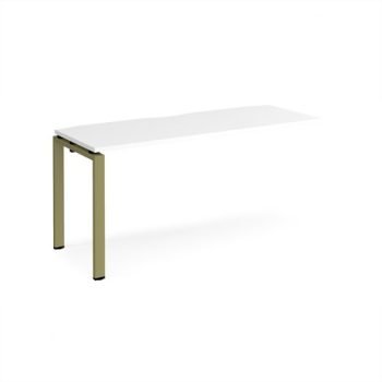 Adapt add on unit single 1600mm x 600mm - green frame White Top - E166-AB-GN-WH