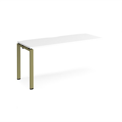 Adapt add on unit single 1600mm x 600mm - green frame White Top - E166-AB-GN-WH