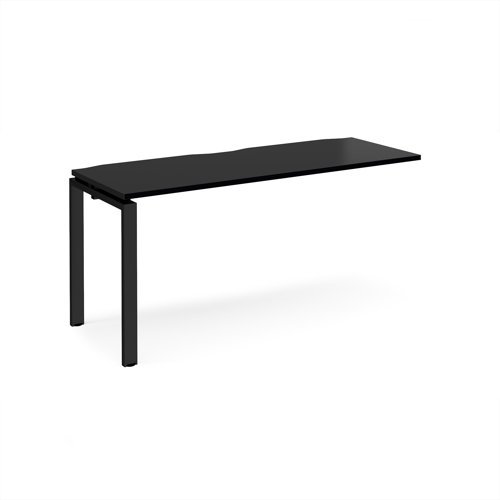 Adapt add on unit single 1600mm x 600mm - black frame black top - E166-AB-K-BK
