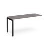 Adapt add on unit single 1600mm x 600mm - black frame Grey Oak Top - E166-AB-K-GO