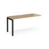 Adapt add on unit single 1600mm x 600mm - black frame Oak Top - E166-AB-K-O