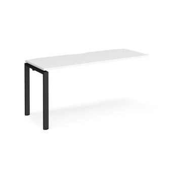 Adapt add on unit single 1600mm x 600mm - black frame White Top - E166-AB-K-WH