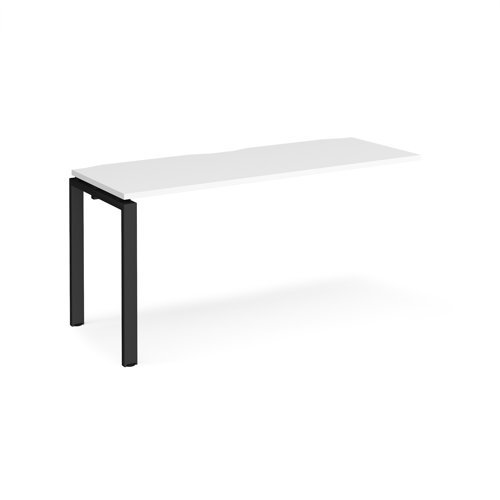 Adapt add on unit single 1600mm x 600mm - black frame White Top - E166-AB-K-WH