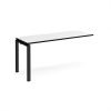 Adapt add on unit single 1600mm x 600mm - black frame White Top black edge - E166-AB-K-WK
