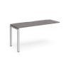 Adapt add on unit single 1600mm x 600mm - silver frame Grey Oak Top - E166-AB-S-GO