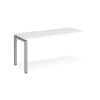 Adapt add on unit single 1600mm x 600mm - silver frame White Top - E166-AB-S-WH