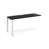 Adapt add on unit single 1600mm x 600mm - white frame black top - E166-AB-WH-BK