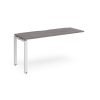 Adapt add on unit single 1600mm x 600mm - white frame Grey Oak Top - E166-AB-WH-GO