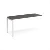 Adapt add on unit single 1600mm x 600mm - white frame storm grey top - E166-AB-WH-OG