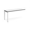 Adapt add on unit single 1600mm x 600mm - white frame White Top black edge - E166-AB-WH-WK