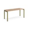 Adapt single desk 1600mm x 600mm - green frame Beech top - E166-GN-B