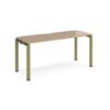 Adapt single desk 1600mm x 600mm - green frame Kendal Oak Top - E166-GN-KO