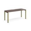 Adapt single desk 1600mm x 600mm - green frame Walnut top - E166-GN-W