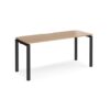 Adapt single desk 1600mm x 600mm - black frame Beech top - E166-K-B