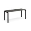 Adapt single desk 1600mm x 600mm - black frame storm grey top - E166-K-OG
