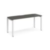 Adapt single desk 1600mm x 600mm - white frame storm grey top - E166-WH-OG
