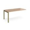 Adapt add on unit single 1600mm x 800mm - green frame Beech top - E168-AB-GN-B