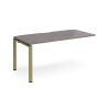 Adapt add on unit single 1600mm x 800mm - green frame Grey Oak Top - E168-AB-GN-GO