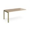 Adapt add on unit single 1600mm x 800mm - green frame Kendal Oak Top - E168-AB-GN-KO
