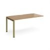 Adapt add on unit single 1600mm x 800mm - green frame Oak Top - E168-AB-GN-O