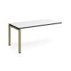 Adapt add on unit single 1600mm x 800mm - green frame White Top black edge - E168-AB-GN-WK