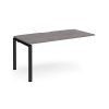 Adapt add on unit single 1600mm x 800mm - black frame Grey Oak Top - E168-AB-K-GO