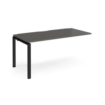 Adapt add on unit single 1600mm x 800mm - black frame storm grey top - E168-AB-K-OG