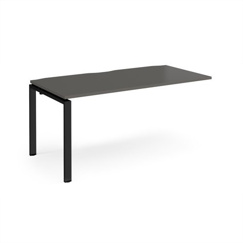Adapt add on unit single 1600mm x 800mm - black frame storm grey top - E168-AB-K-OG