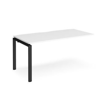 Adapt add on unit single 1600mm x 800mm - black frame White Top - E168-AB-K-WH