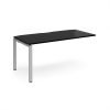 Adapt add on unit single 1600mm x 800mm - silver frame black top - E168-AB-S-BK