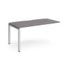 Adapt add on unit single 1600mm x 800mm - silver frame Grey Oak Top - E168-AB-S-GO