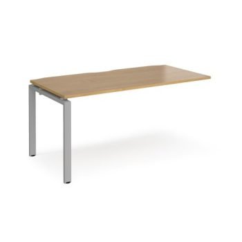 Adapt add on unit single 1600mm x 800mm - silver frame Oak Top - E168-AB-S-O