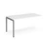 Adapt add on unit single 1600mm x 800mm - silver frame White Top - E168-AB-S-WH