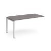 Adapt add on unit single 1600mm x 800mm - white frame Grey Oak Top - E168-AB-WH-GO