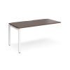 Adapt add on unit single 1600mm x 800mm - white frame Walnut top - E168-AB-WH-W