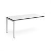 Adapt add on unit single 1600mm x 800mm - white frame White Top black edge - E168-AB-WH-WK