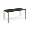 Adapt single desk 1600mm x 800mm - green frame black top - E168-GN-BK