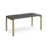 Adapt single desk 1600mm x 800mm - green frame storm grey top - E168-GN-OG