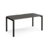 Adapt single desk 1600mm x 800mm - black frame storm grey top - E168-K-OG