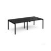 Adapt double back to back desks 2400mm x 1200mm - black frame black top - E2412-K-BK