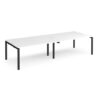 Adapt double back to back desks 2800mm x 1200mm - black frame White Top - E2812-K-WH