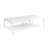 Adapt double back to back desks 2800mm x 1600mm - white frame White Top - E2816-WH-WH