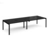Adapt double back to back desks 3200mm x 1200mm - black frame black top - E3212-K-BK
