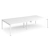 Adapt double back to back desks 3200mm x 1600mm - white frame White Top - E3216-WH-WH