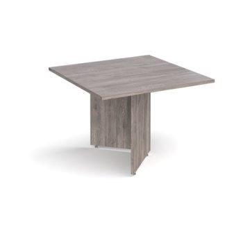 Arrow head leg square extension table 1000mm x 1000mm - Grey Oak - EB10GO