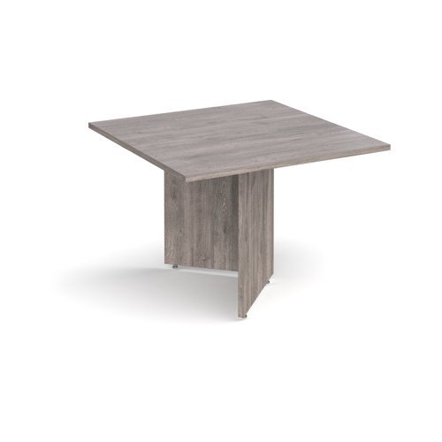 Arrow head leg square extension table 1000mm x 1000mm - Grey Oak - EB10GO