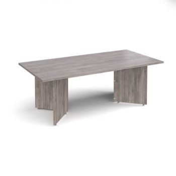 Arrow head leg rectangular boardroom table 2000mm x 1000mm - Grey Oak - EB20GO