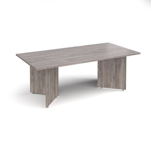Arrow head leg rectangular boardroom table 2000mm x 1000mm - Grey Oak - EB20GO