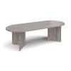 Arrow head leg radial end boardroom table 2400mm x 1000mm - Grey Oak - EB24GO