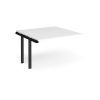 Adapt boardroom table add on unit 1200mm x 1200mm - black frame White Top - EBT1212-AB-K-WH